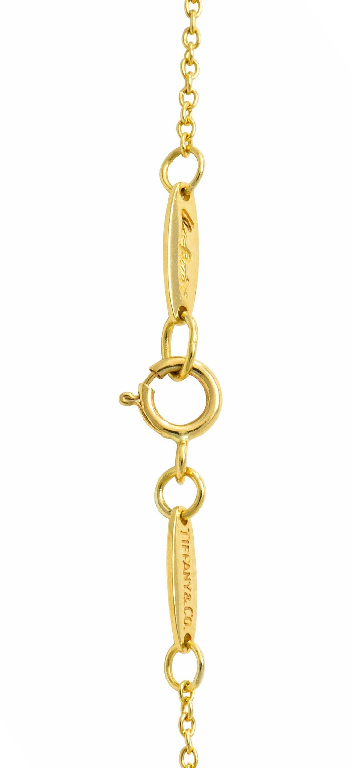2003 Tiffany & Co. 18 Karat Gold Circular Atlas Pendant Necklace In Excellent Condition In Philadelphia, PA