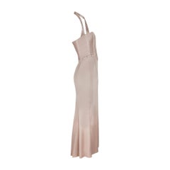 2003 Tom Ford for Gucci Runway Pink Strapless Corset Maxi Dress