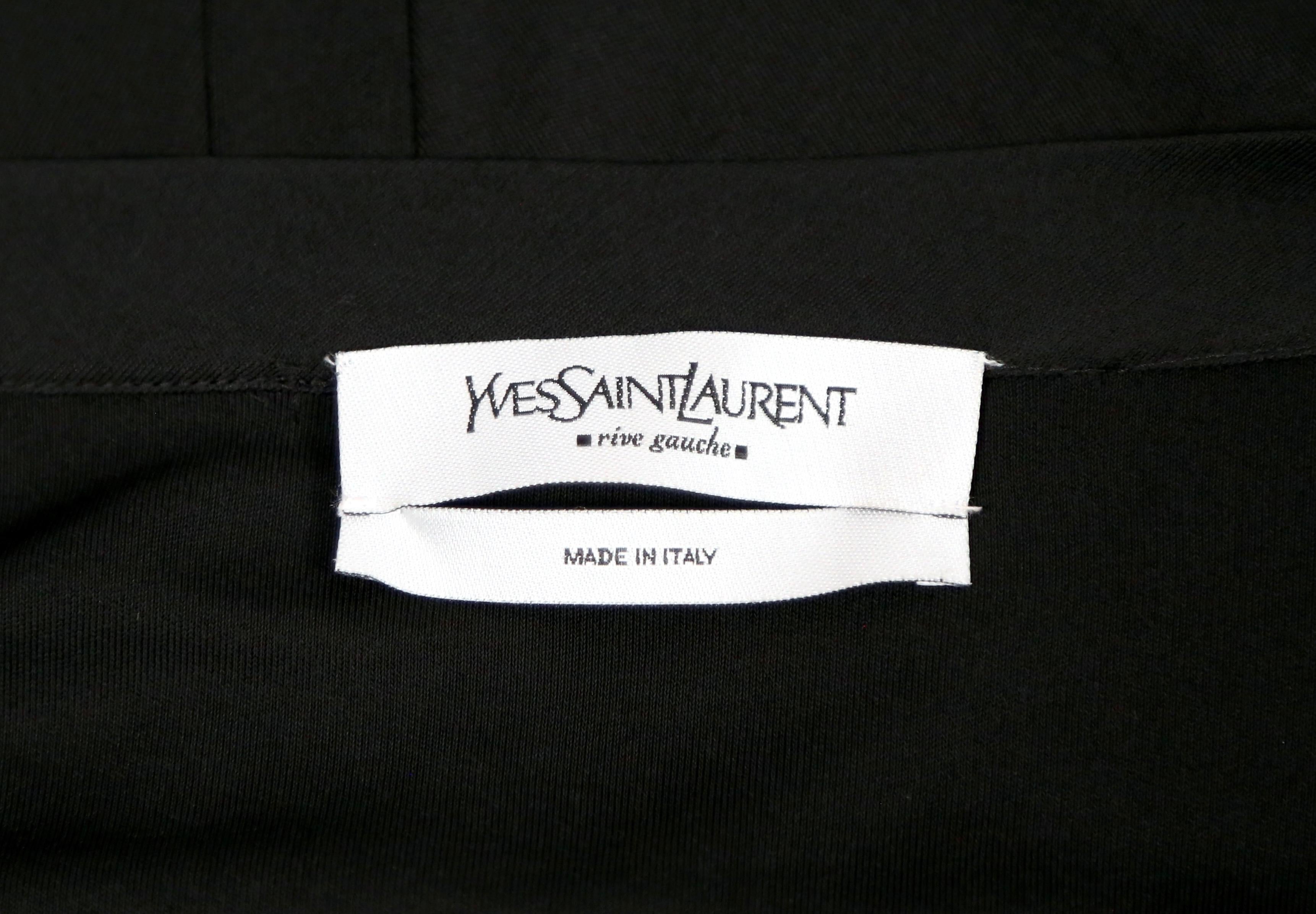 2003 TOM FORD for YVES SAINT LAURENT black runway dress with rose In Good Condition In San Fransisco, CA