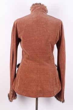 2003 Vintage Chanel Jacket 03A  Cashmere + Mink  Size 38 IT