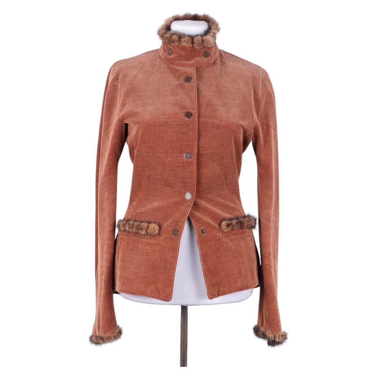 2003 Vintage Chanel Jacket 03A  Cashmere + Mink  Size 38 IT