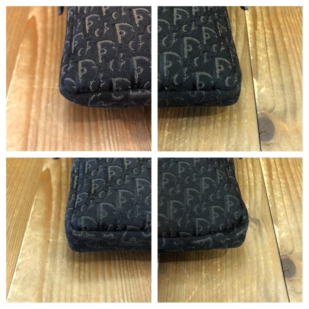 2003 Vintage CHRISTIAN DIOR Black Trotter Jacquard Crossbody Pouch Bag In Good Condition For Sale In Bangkok, TH