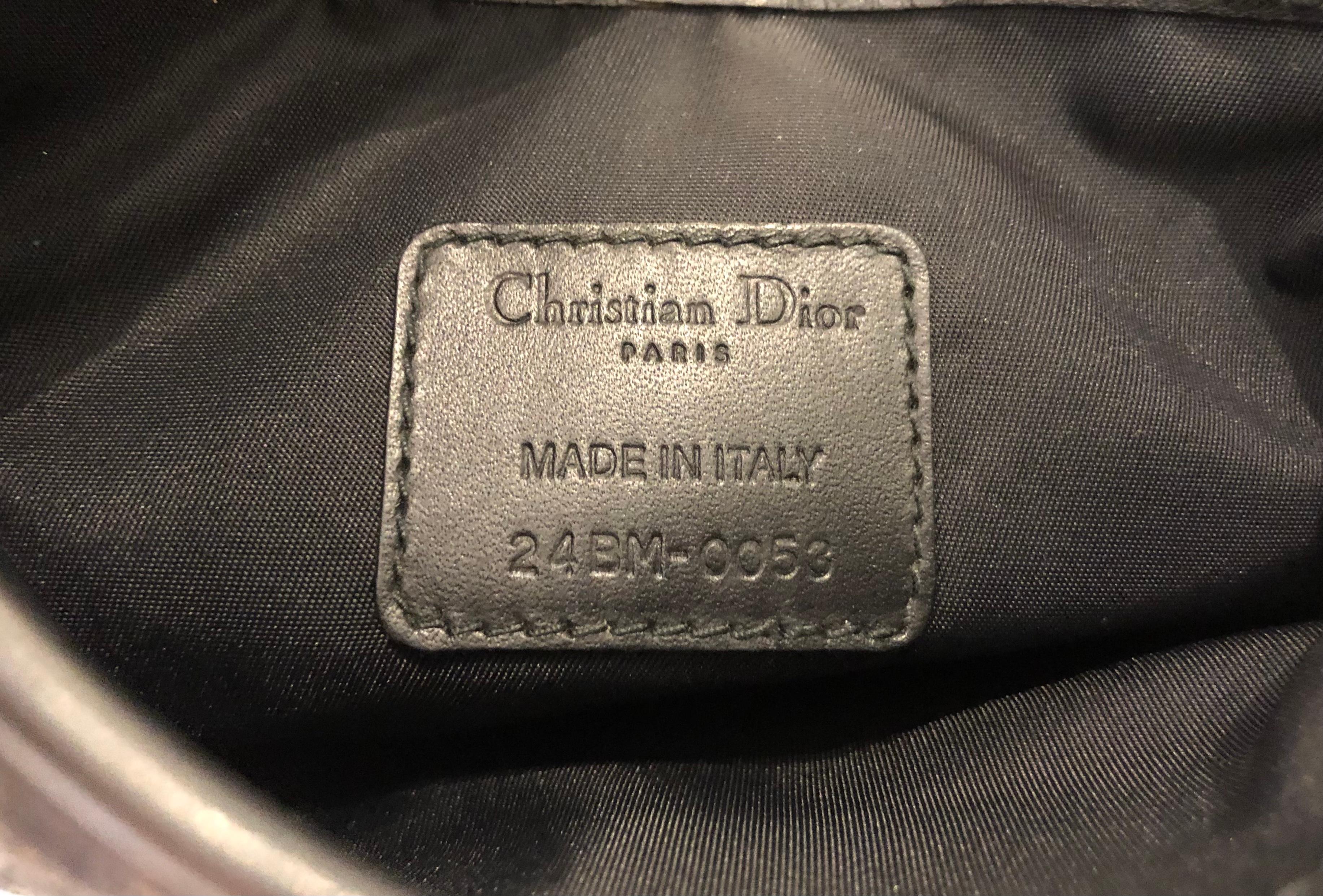 2003 Vintage CHRISTIAN DIOR Black Trotter Jacquard Crossbody Pouch Bag For Sale 1