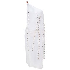 2003 Vintage Dolce & Gabbana White One shoulder dress