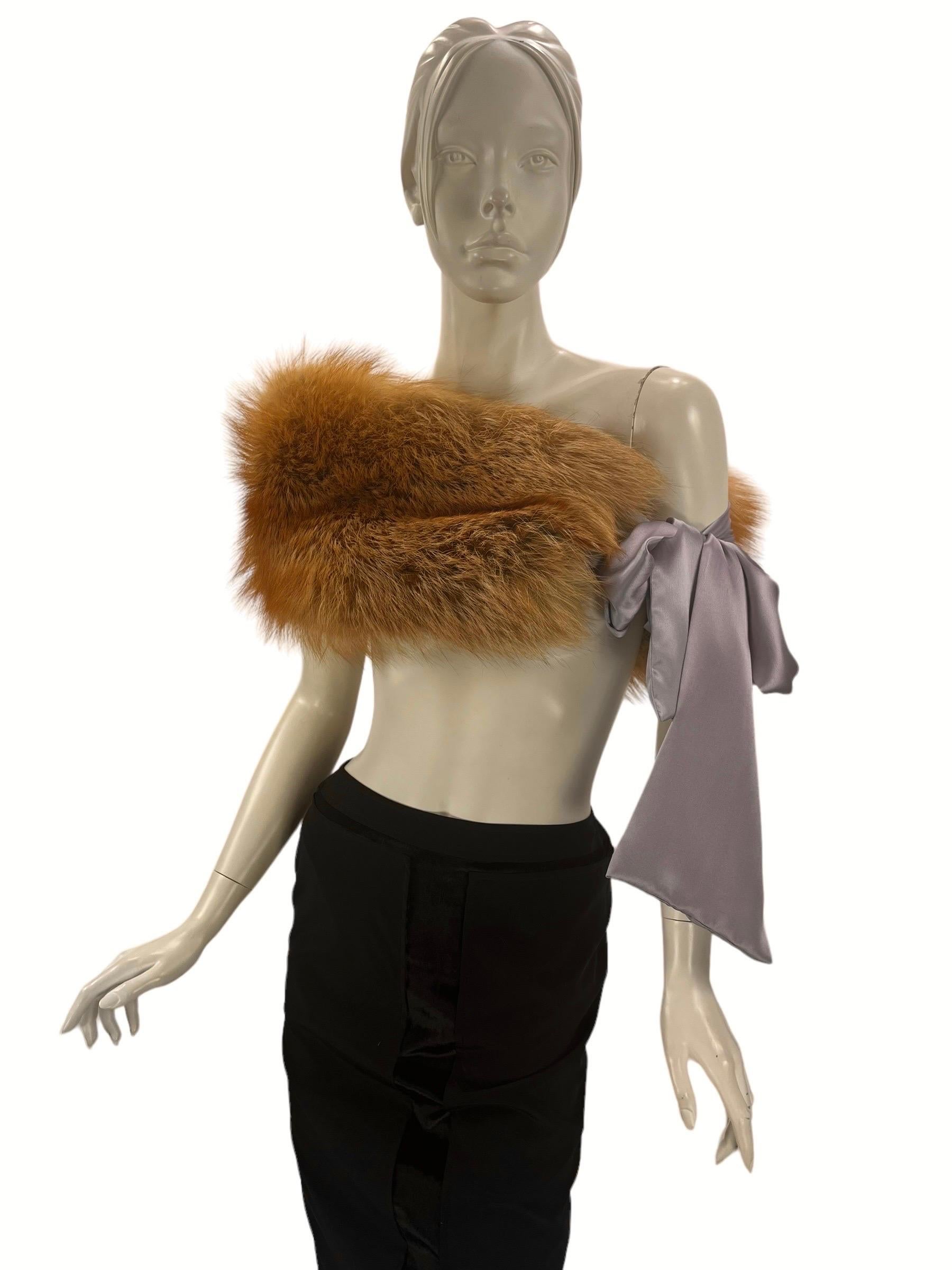 2003 Vintage Tom Ford for YSL Fox Fur Stole as seen on Rihanna In Good Condition In Montgomery, TX