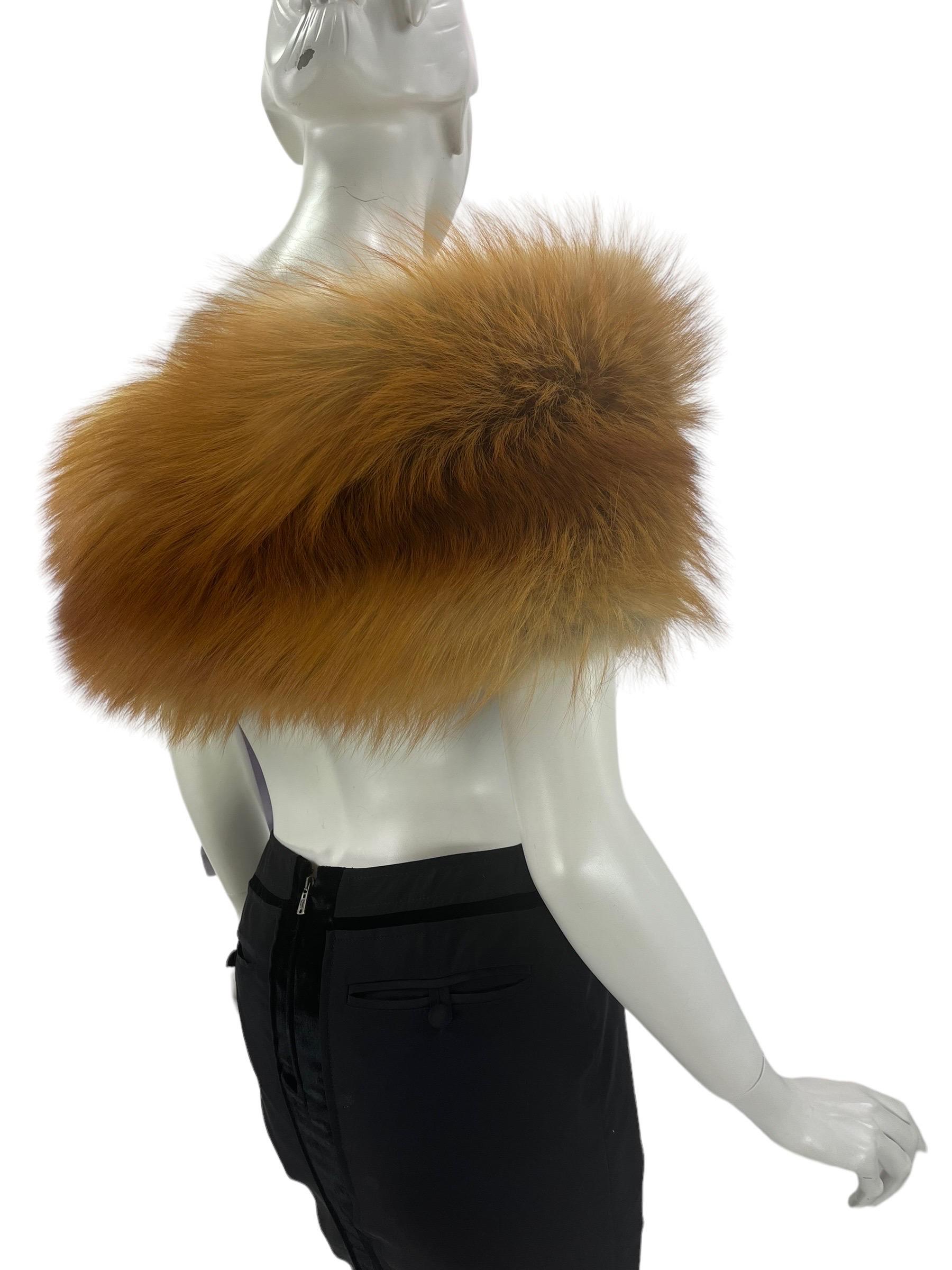 Women's 2003 Vintage Tom Ford for YSL Fox Fur Stole as seen on Rihanna 