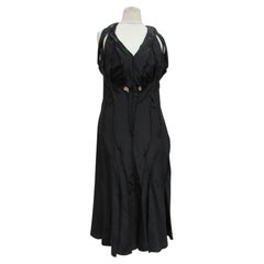 2003 Vintage Tom Ford for Yves Saint Laurent Dress Silk in Black