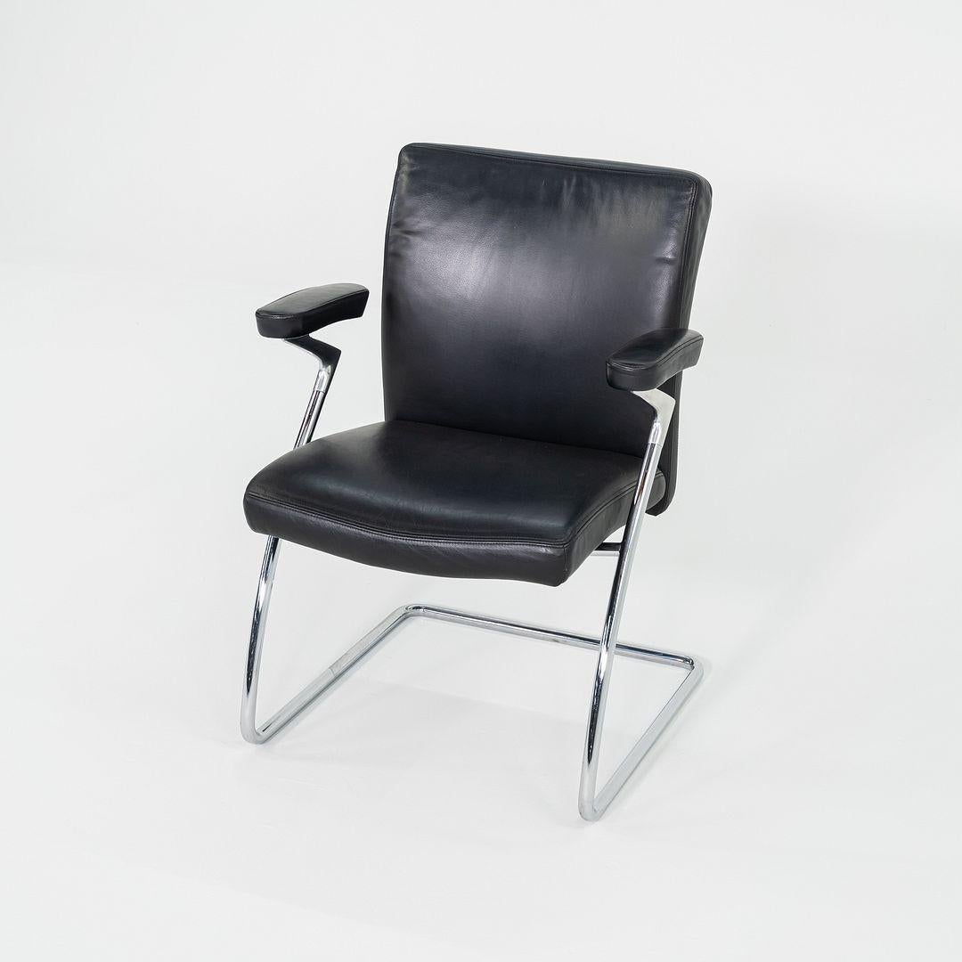 2003 Poltrone da pranzo della collezione Art di Walter Knoll in pelle nera 4x Disponibile in vendita 3