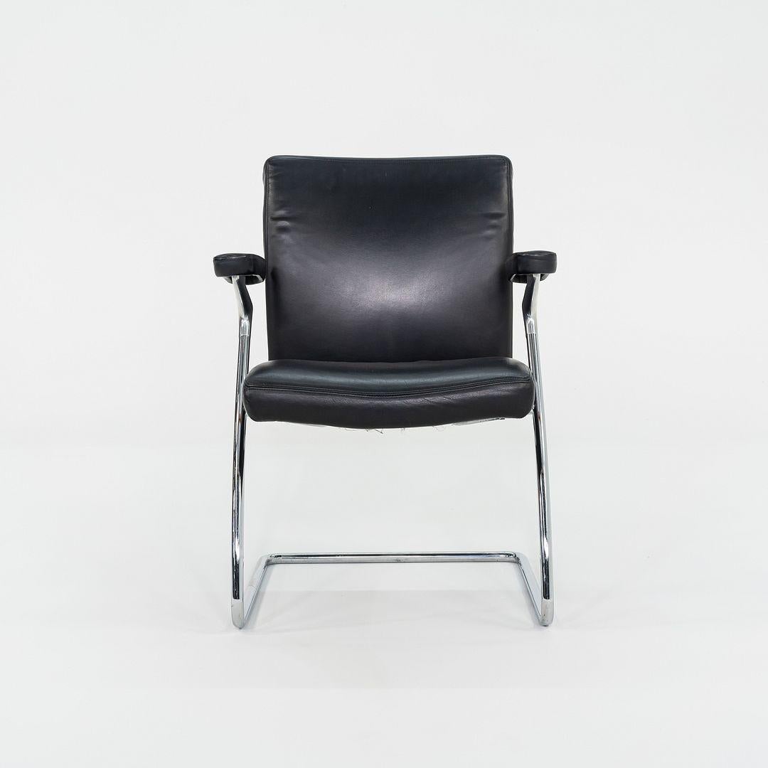 2003 Poltrone da pranzo della collezione Art di Walter Knoll in pelle nera 4x Disponibile in vendita 1