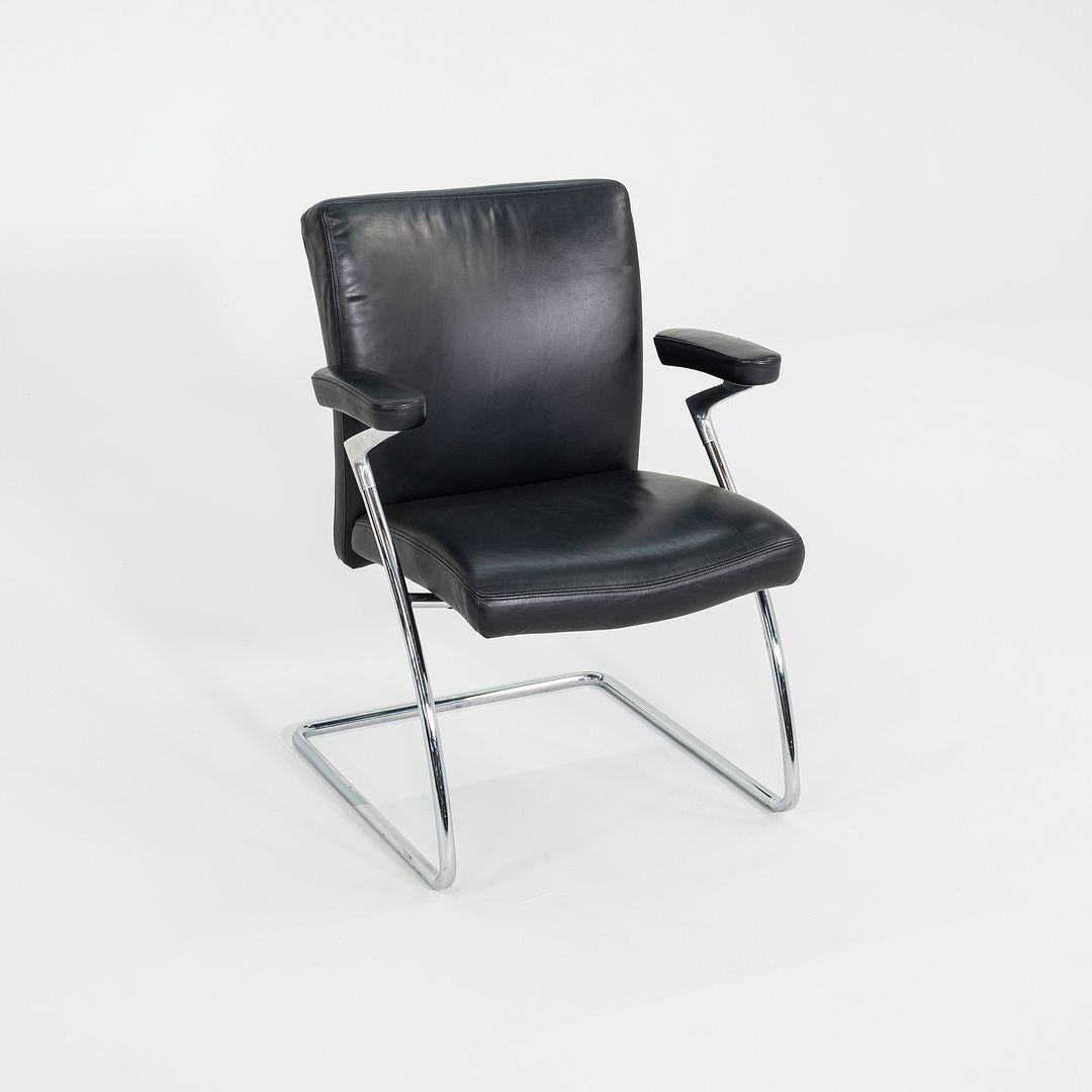 2003 Poltrone da pranzo della collezione Art di Walter Knoll in pelle nera 4x Disponibile in vendita 2