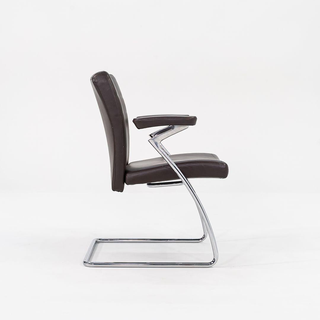 XXIe siècle et contemporain 2003 Chaises à accoudoirs en acier et cuir Brown de la collection The Collective de Walter Knoll en vente