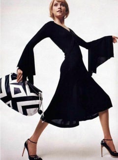 2003 Yves Saint Laurent by Tom Ford Jersey Dress with Bell Sleeves