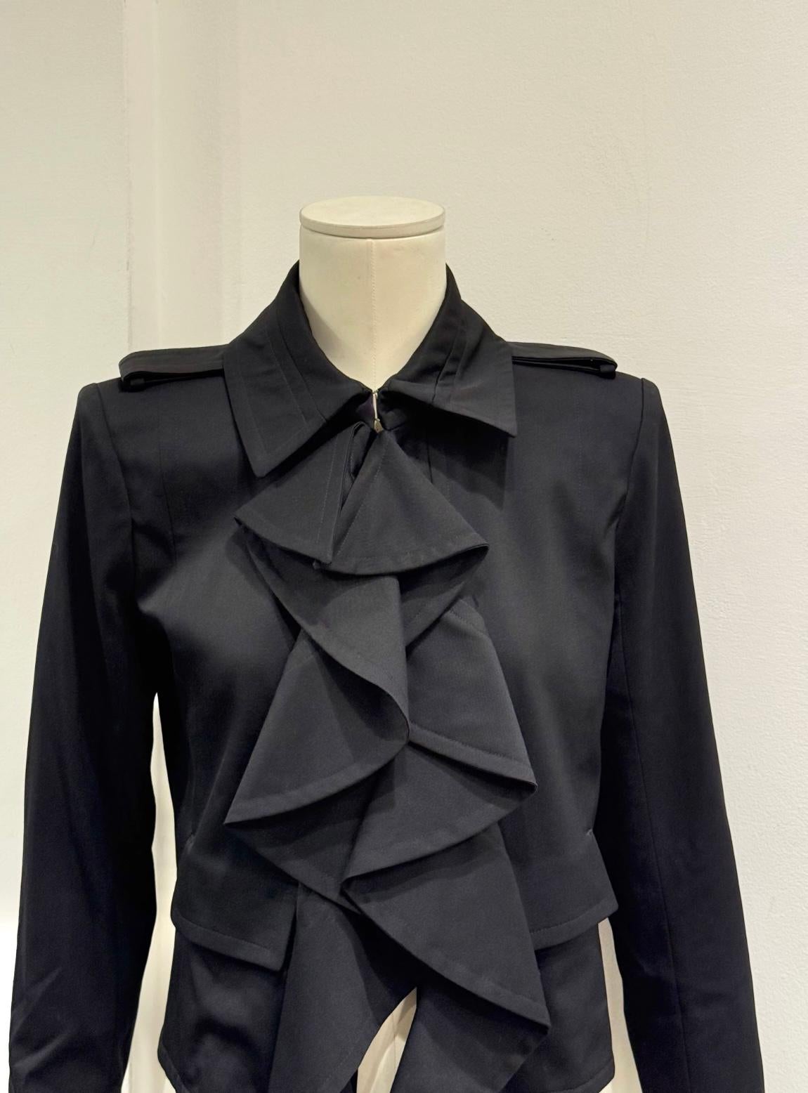 2003 Yves Saint Laurent by Tom Ford runway ruffle jacket (veste à volants) en vente 1