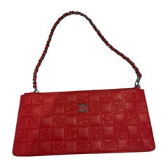 2004-2005 Chanel Rosa Lammfell Precious Symbols Handtasche