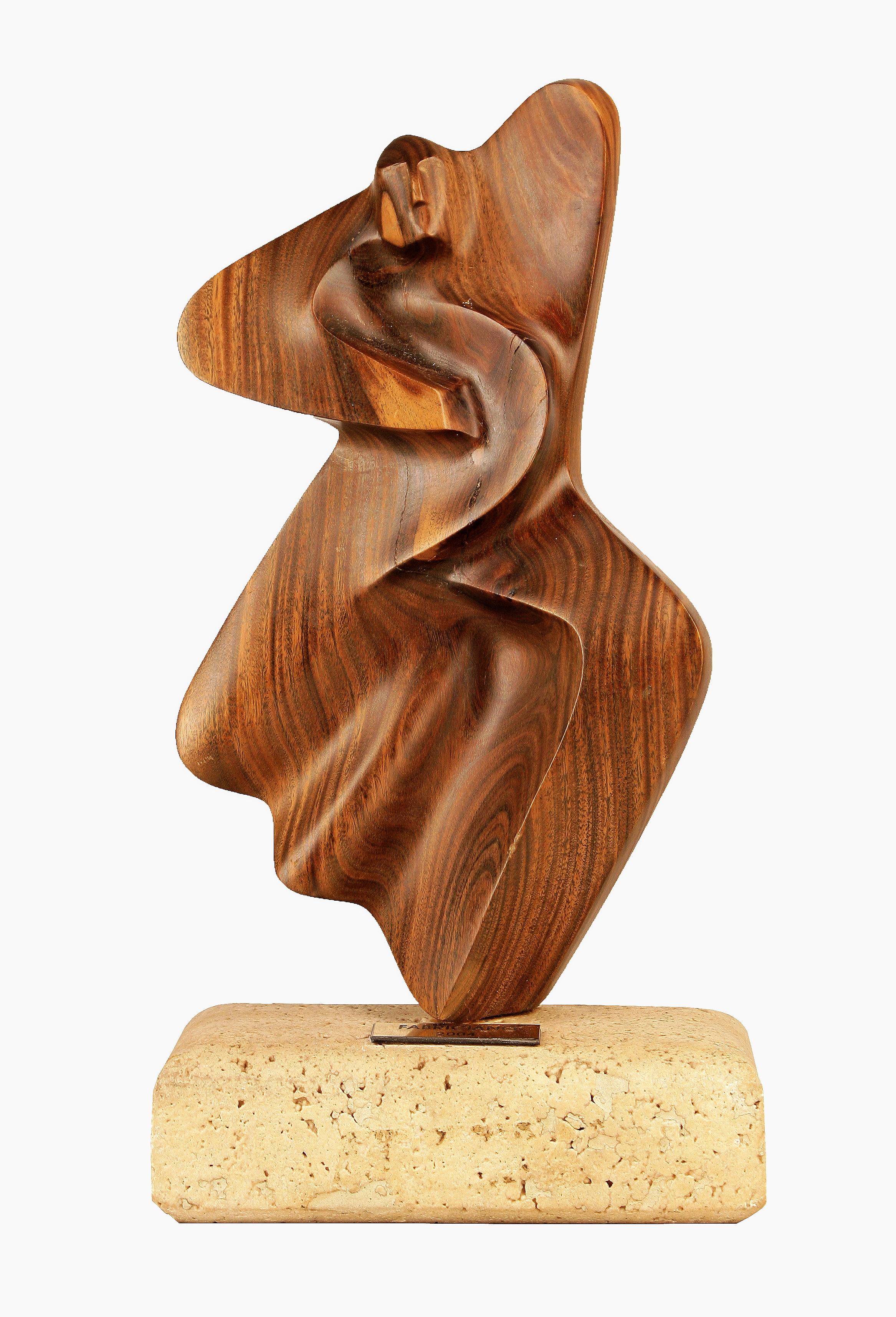 2004 argentine biomorphic wooden abstract sculpture with stone base by artist Fabriciano Gómez

By: Fabriciano Gómez, Jean Arp (in the style of), Henry Moore (in the style of)
Material: wood, stone, metal
Technique: carved, hand-carved, varnished,