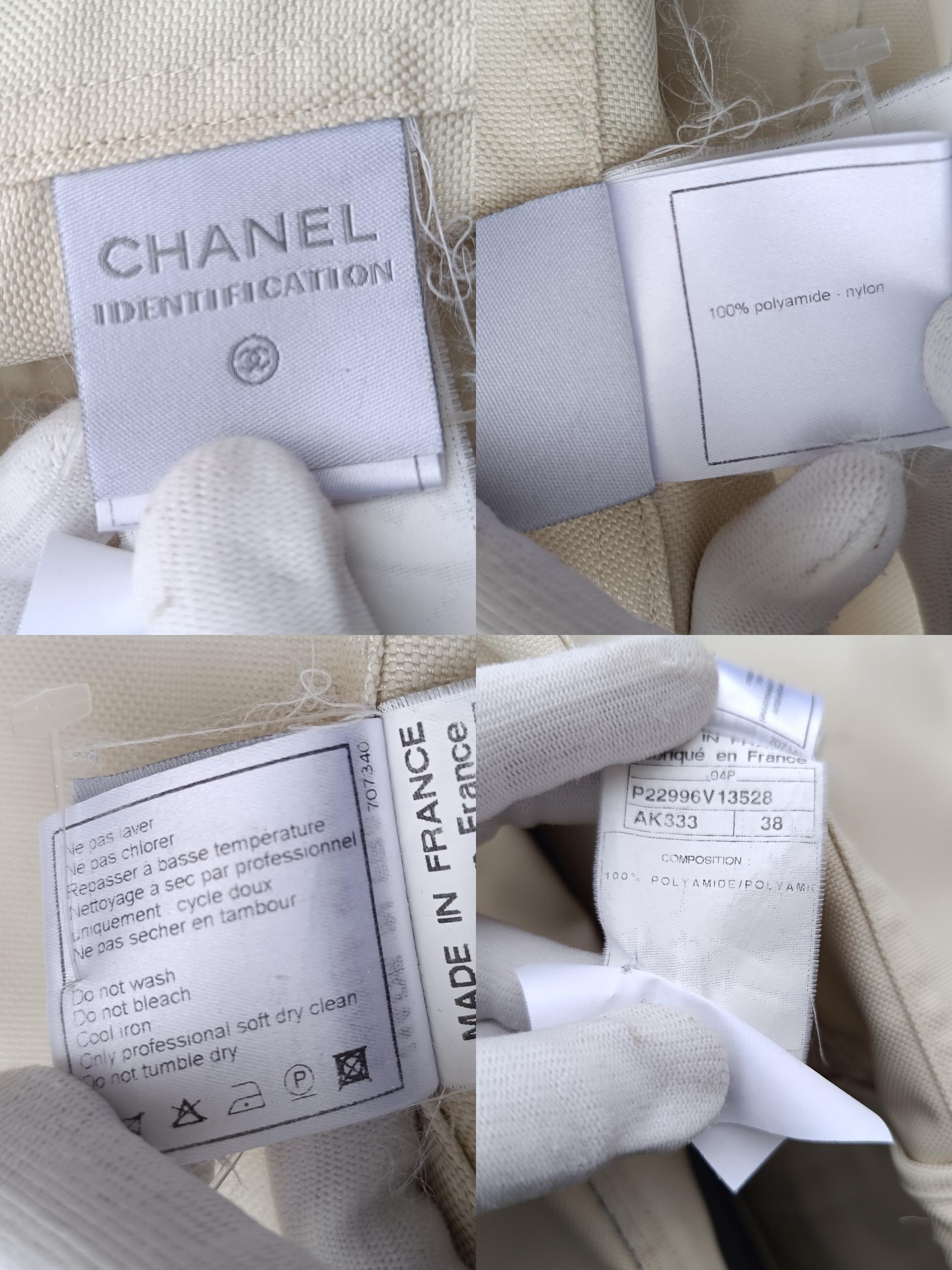 2004 CHANEL 04P Sports Line Nylon Jacket White Ivory P22996V13528 For Sale 11