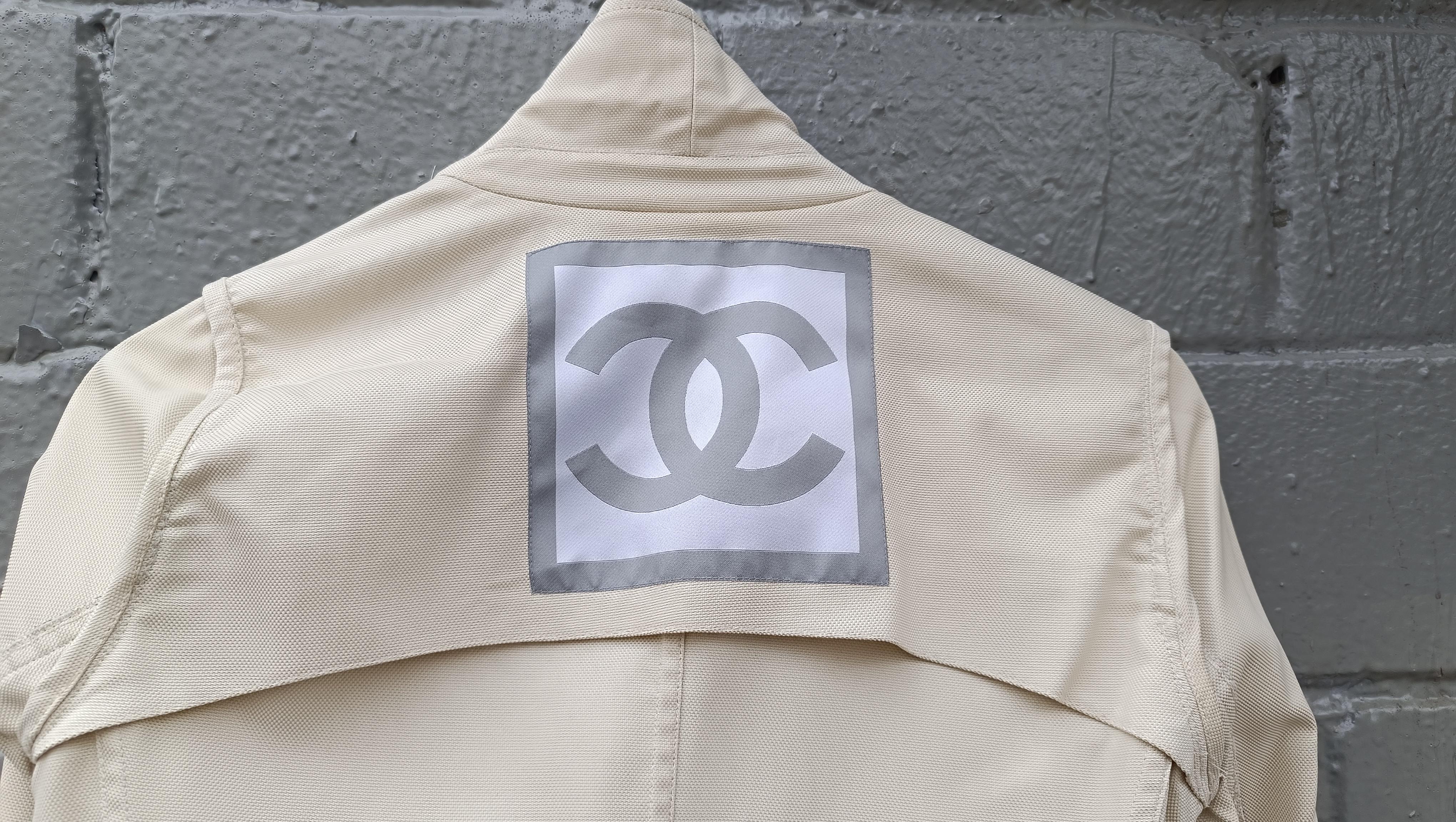2004 CHANEL 04P Sports Line Nylon Jacket White Ivory P22996V13528 For Sale 12
