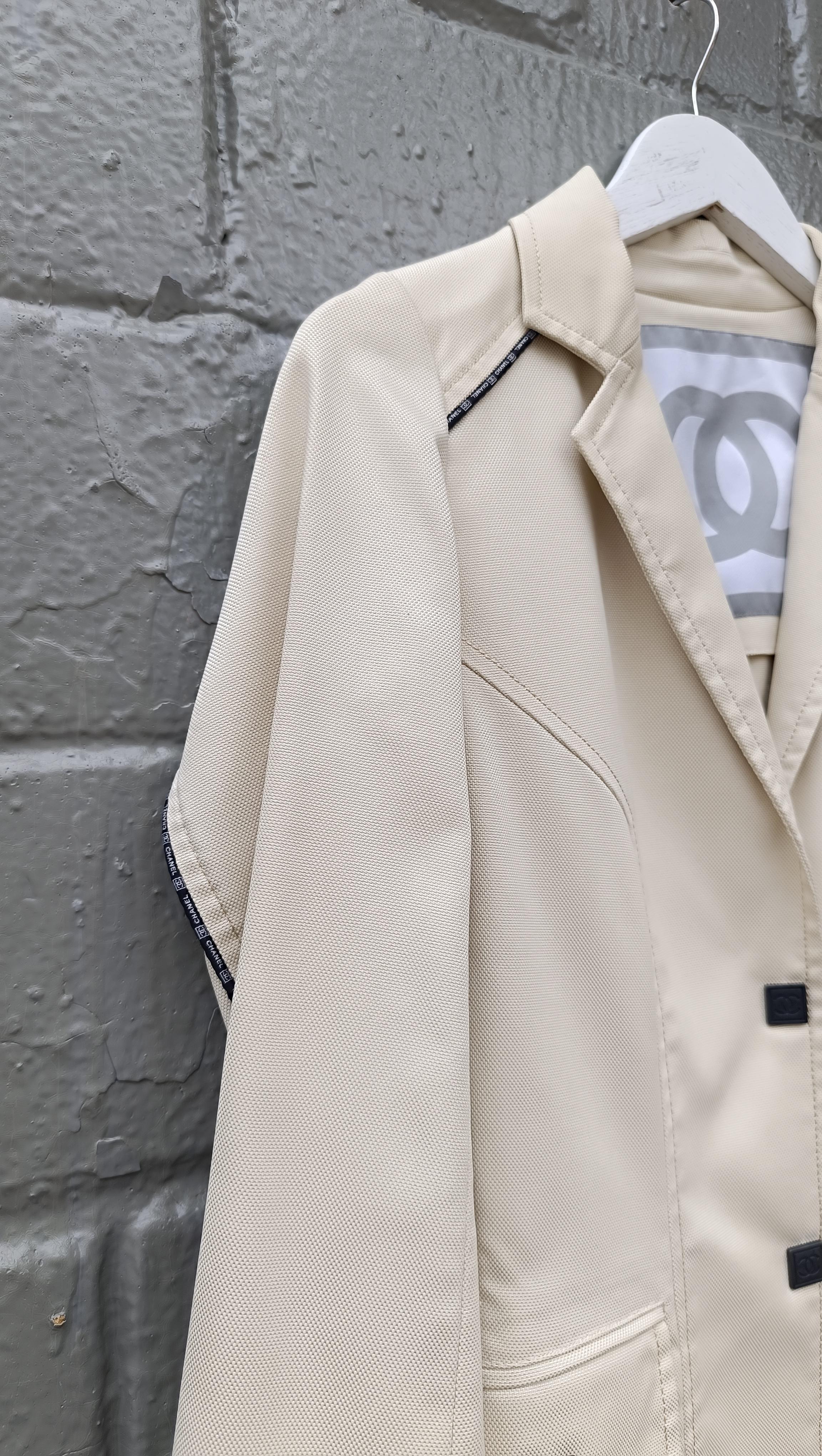 2004 CHANEL 04P Sports Line Nylon Jacket White Ivory P22996V13528 For Sale 13