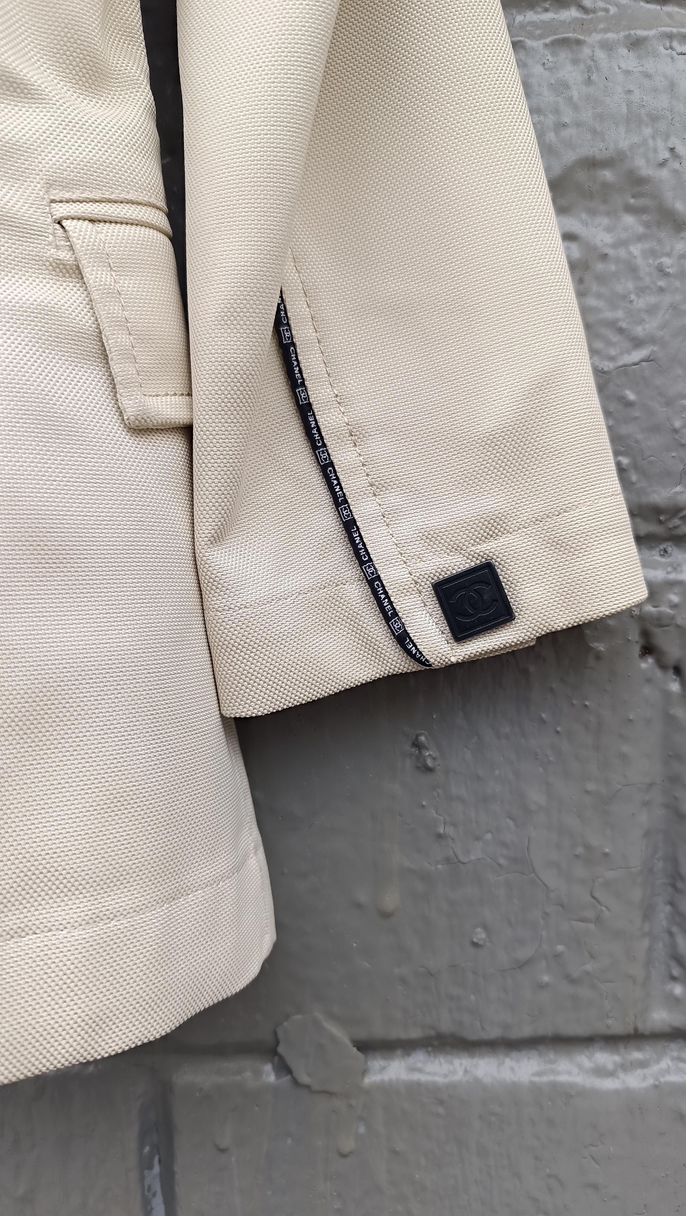 2004 CHANEL 04P Sports Line Nylon Jacket White Ivory P22996V13528 For Sale 16