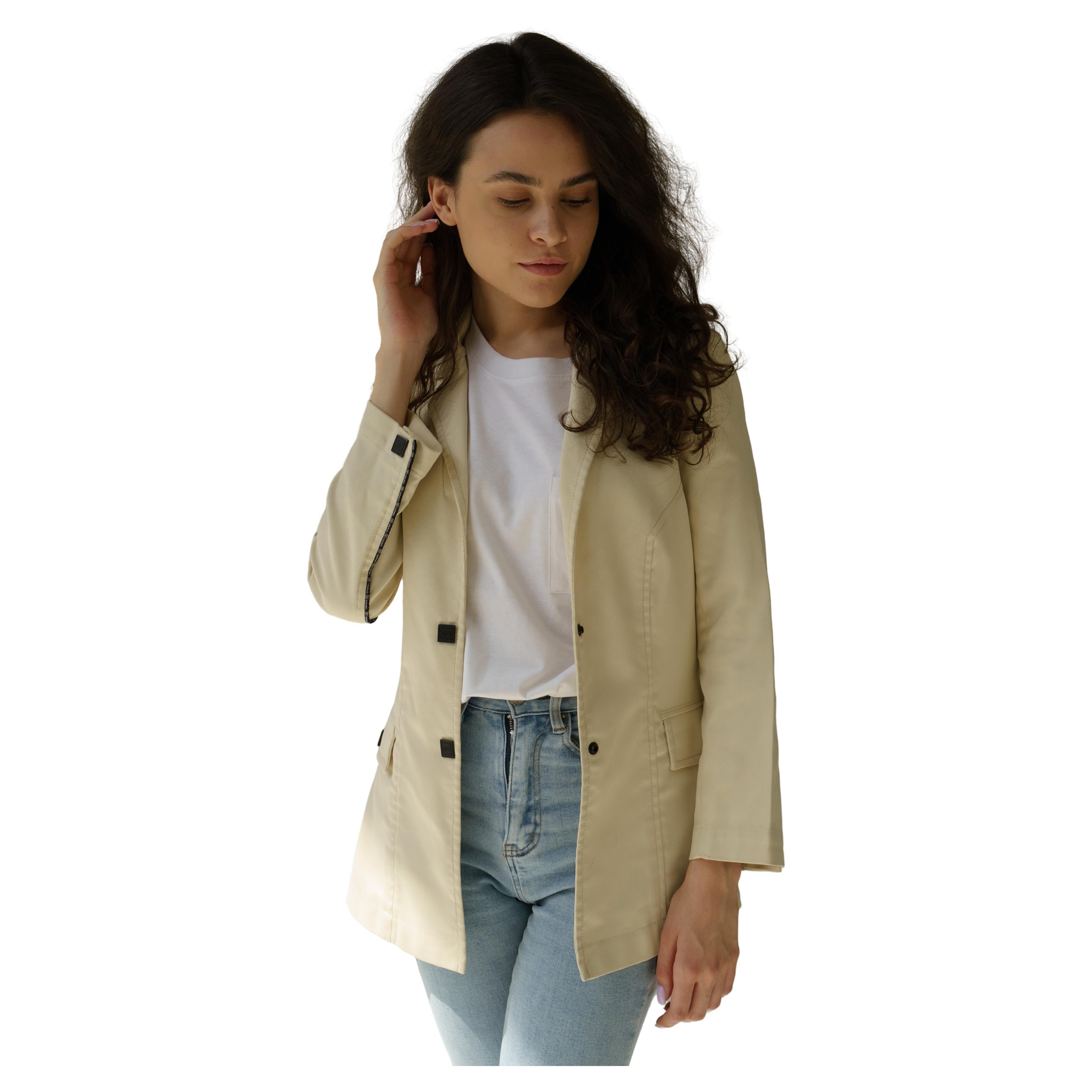 2004 CHANEL 04P Sports Line Nylon Jacket White Ivory P22996V13528 For Sale