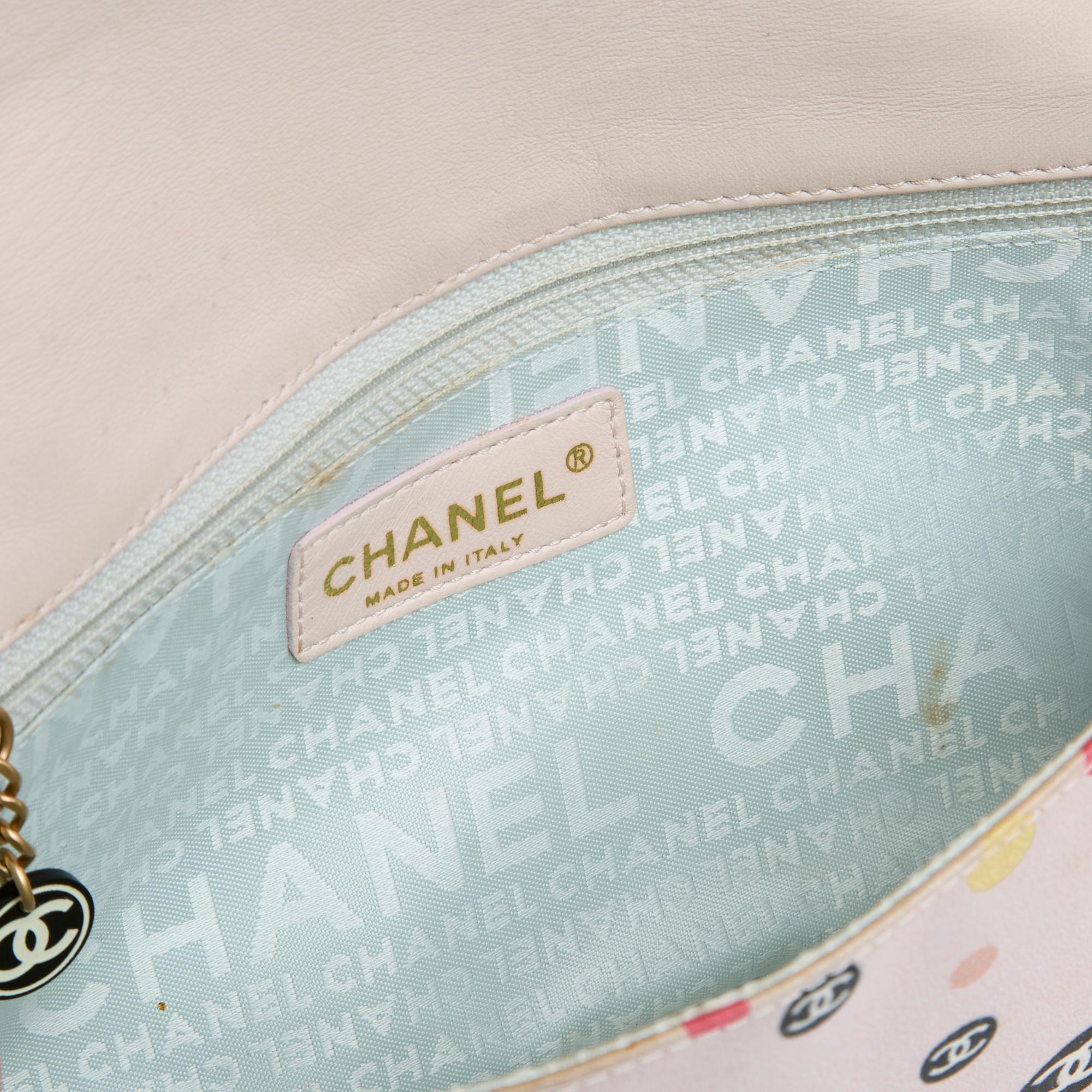 2004 Chanel - Sac à bandoulière à rabat unique en soie rose CC Classique en vente 5