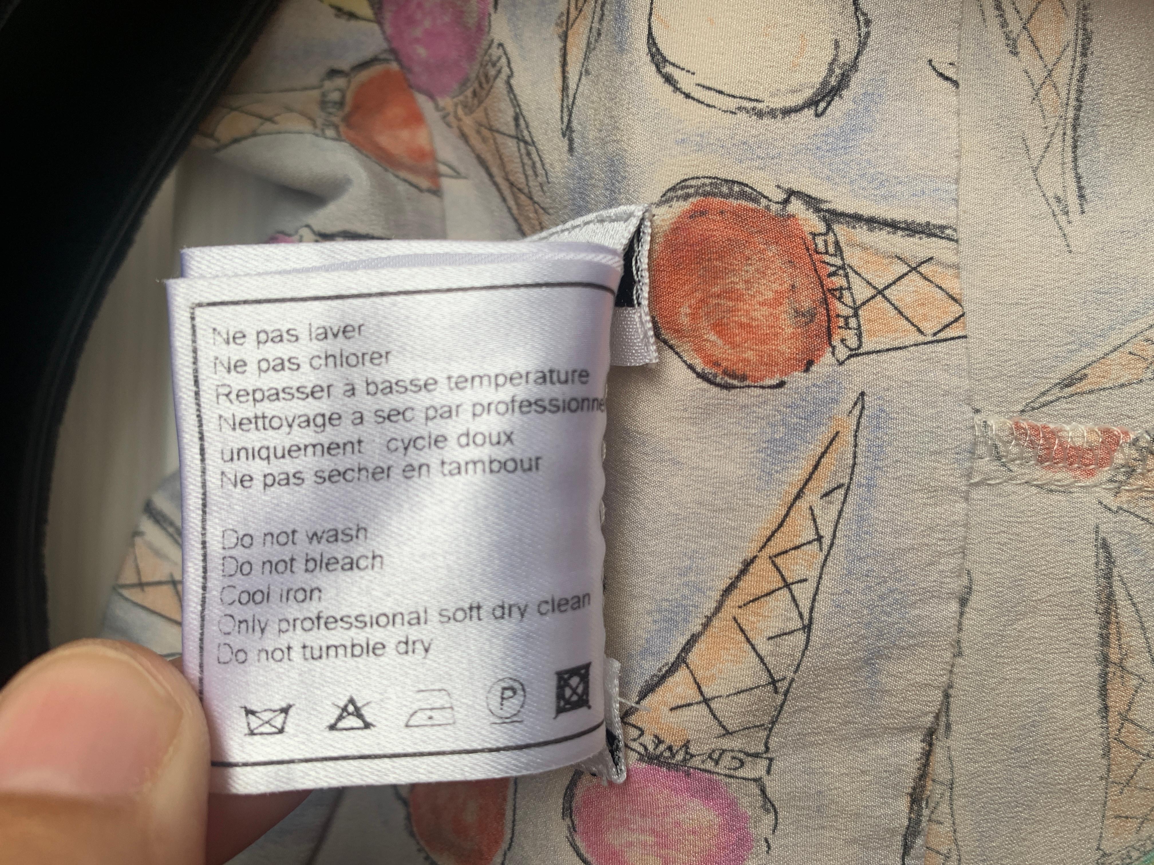 2004 Chanel Resort 2004 Chemisier imprimé cônes de glace Jennie Blackpink en vente 7