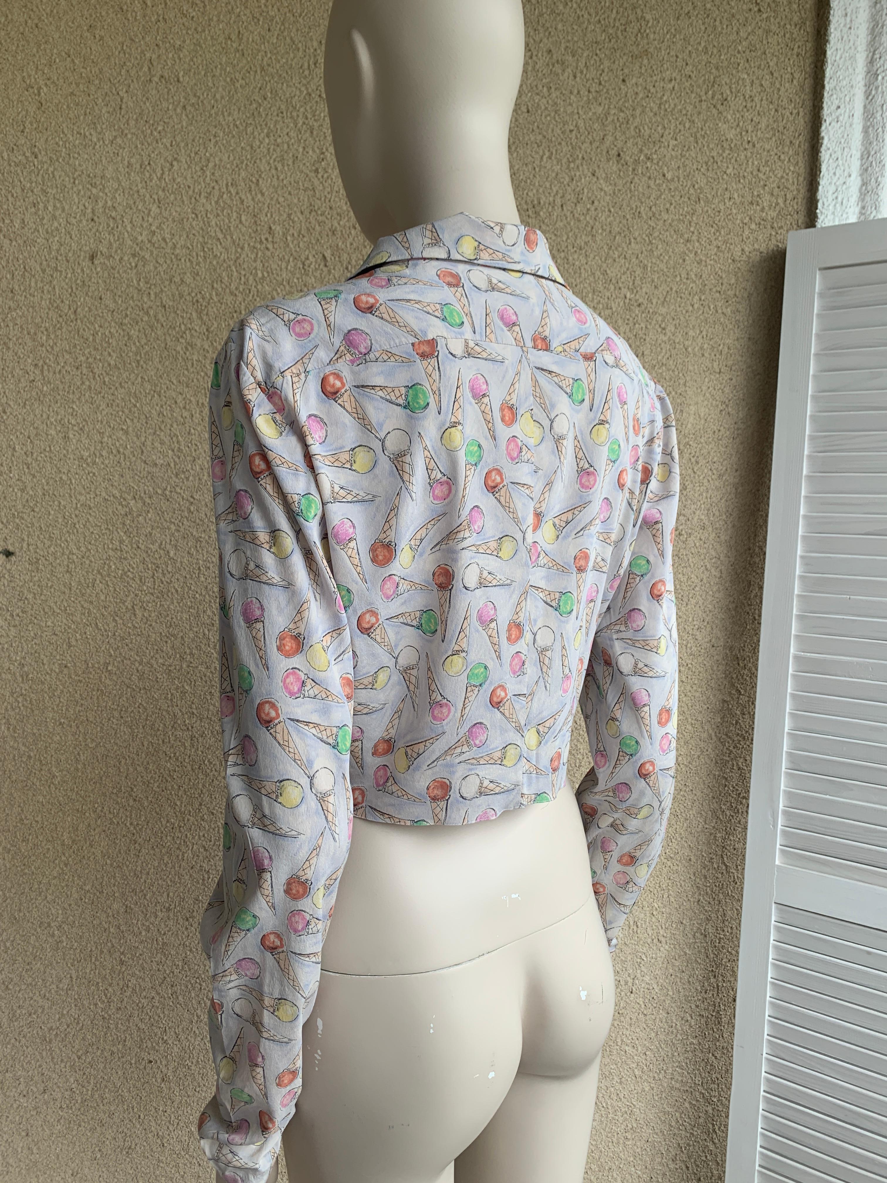 2004 Chanel Resort 2004 Chemisier imprimé cônes de glace Jennie Blackpink en vente 14