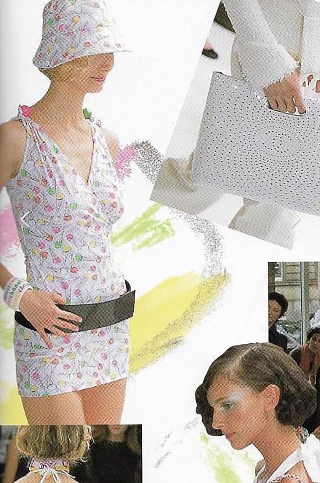 Gris 2004 Chanel Resort 2004 Chemisier imprimé cônes de glace Jennie Blackpink en vente