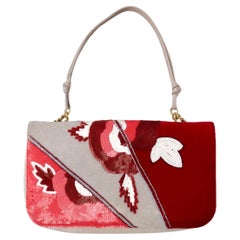 2004 Chanel Velour & Sequins Floral Print Clutch