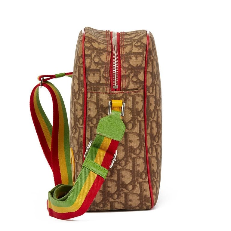 2004 Christian Dior Brown Monogram Coated Canvas Rasta 2 Crossbody Bag