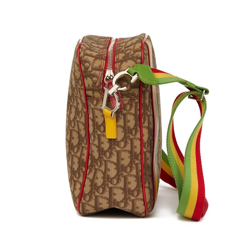 2004 Christian Dior Brown Monogram Coated Canvas Rasta 2 Crossbody Bag at 1stdibs