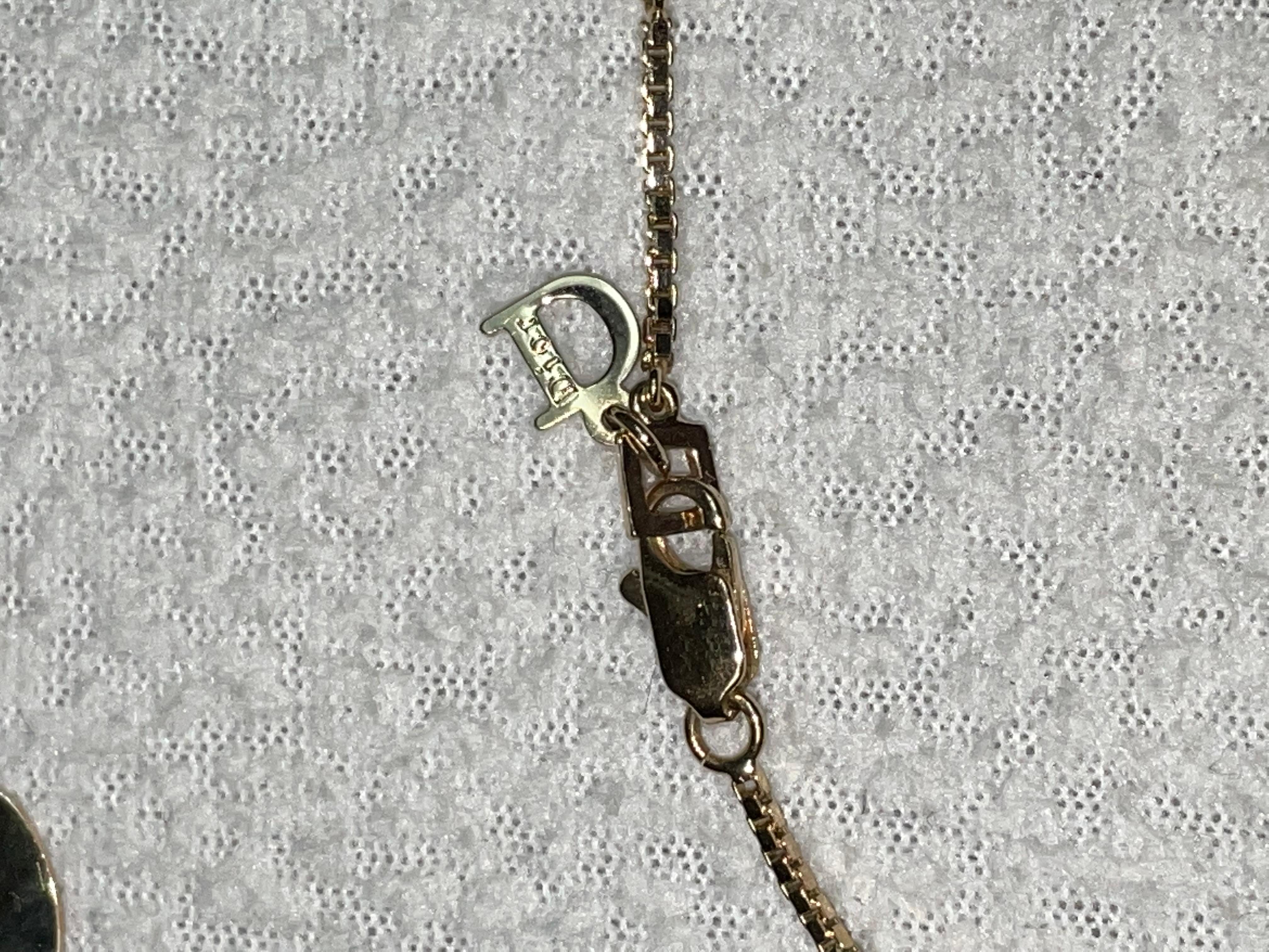 2004 Christian Dior by John Galliano Gold Dog Tag Ear Cuff Large Choker