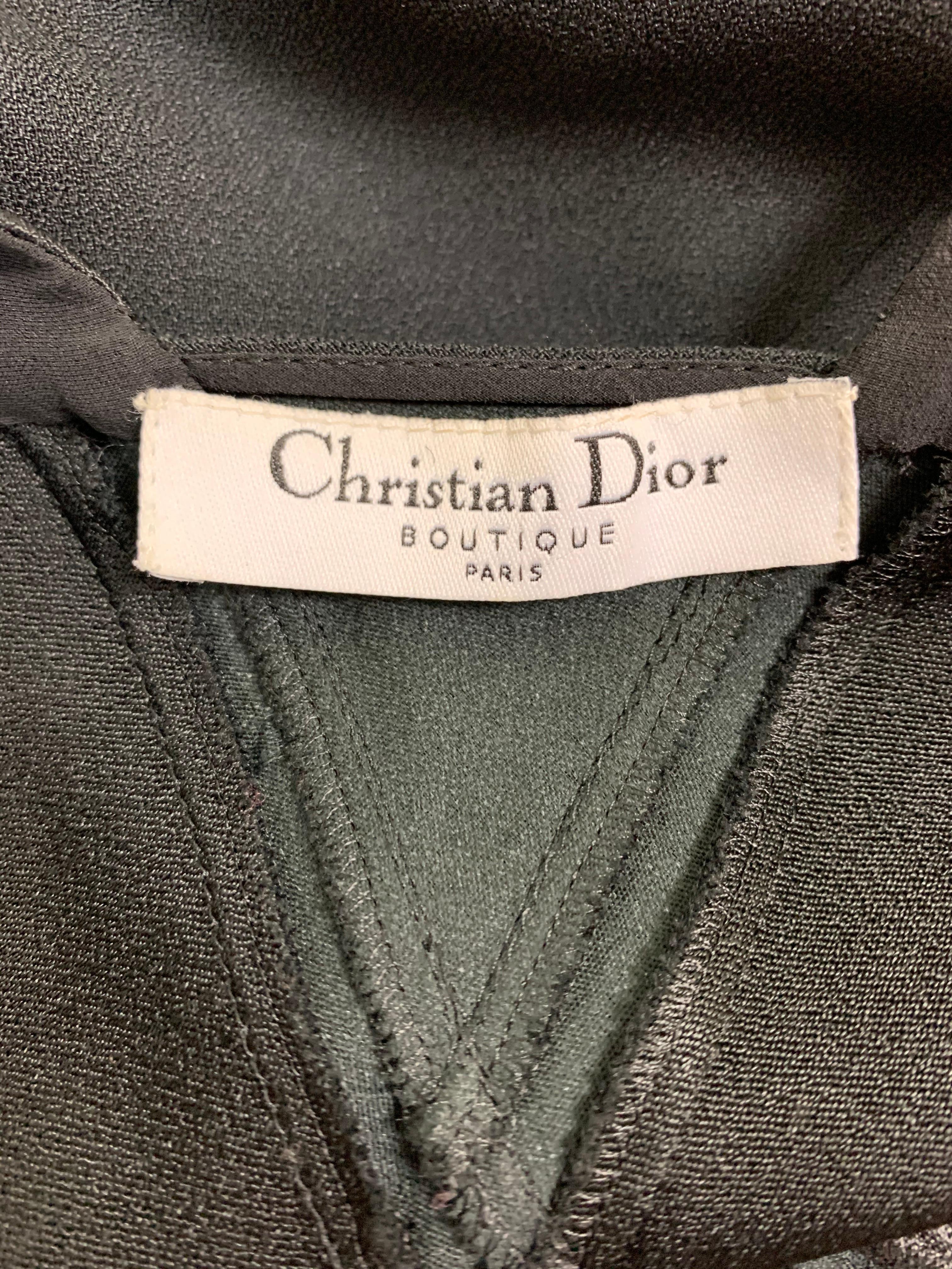 F/W 2004 Christian Dior John Galliano Bondage Cut-Out Black Satin Gown Dress In Good Condition In Yukon, OK
