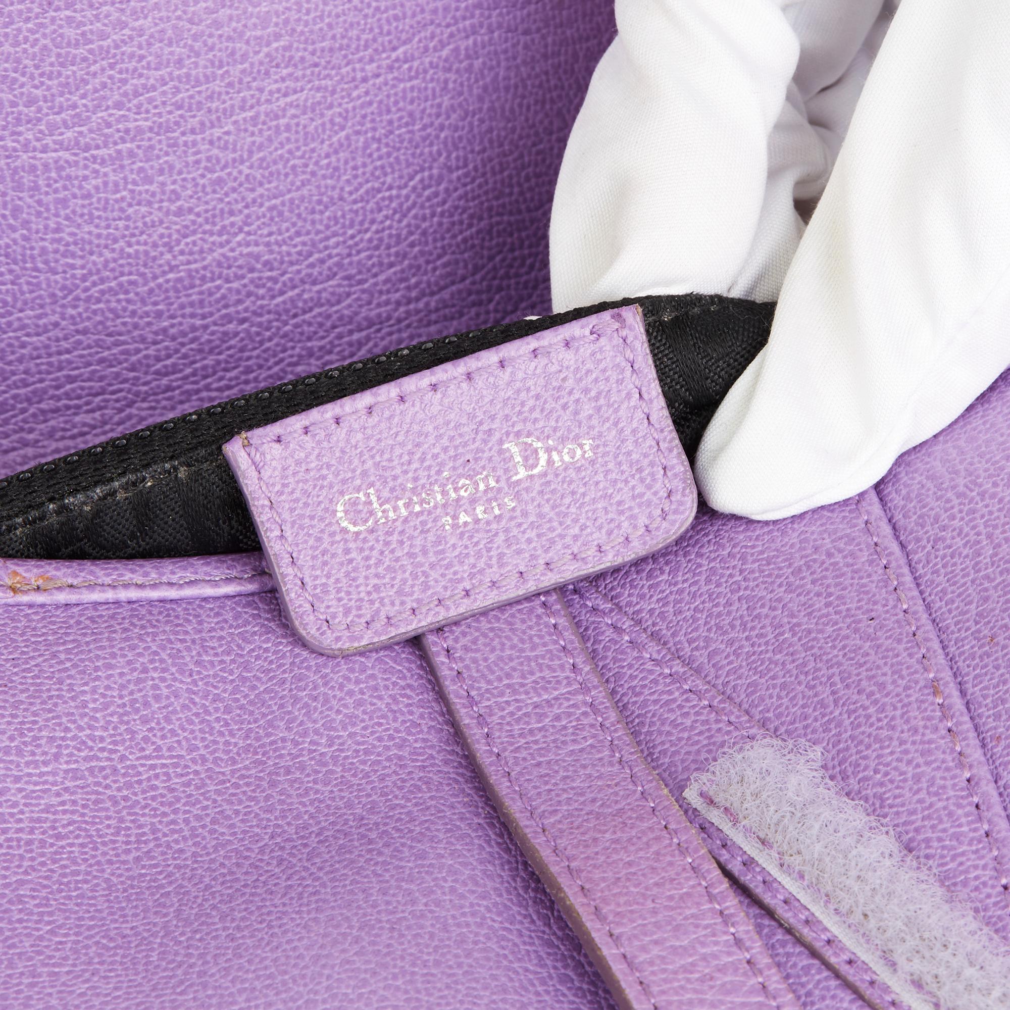 Women's 2004 Christian Dior Lilac Calfskin Leather Saddle Bag