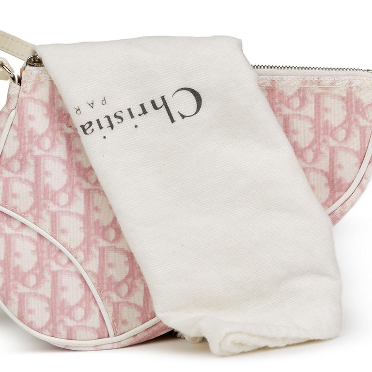 2004 Christian Dior Pink Monogram Canvas Saddle Pouch at 1stDibs dior pink monogram bag, dior
