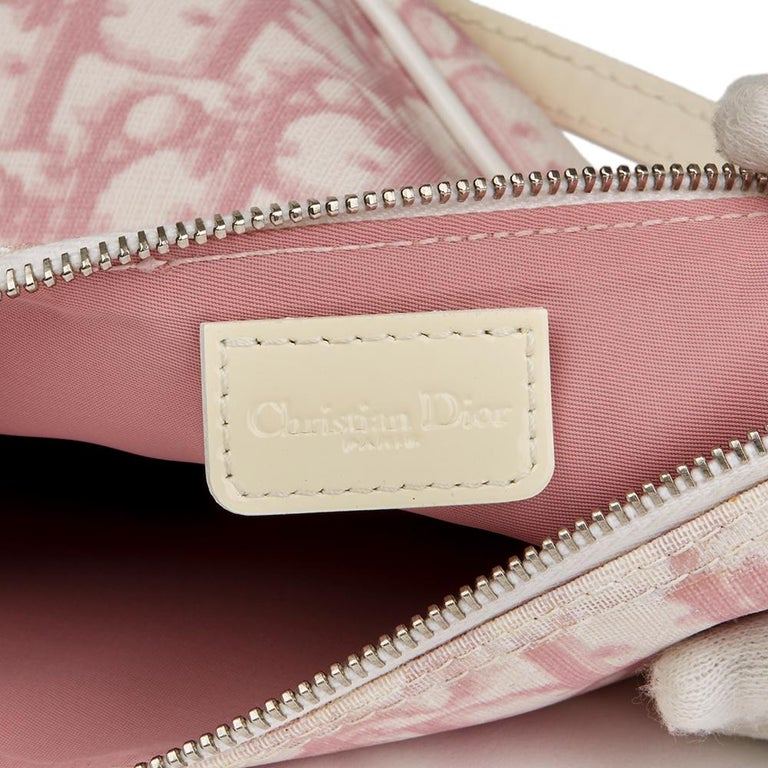 2004 Christian Dior Pink Monogram Canvas Saddle Pouch at 1stDibs