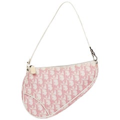 Christian Dior SADDLE bag Pink Cloth ref.104321 - Joli Closet