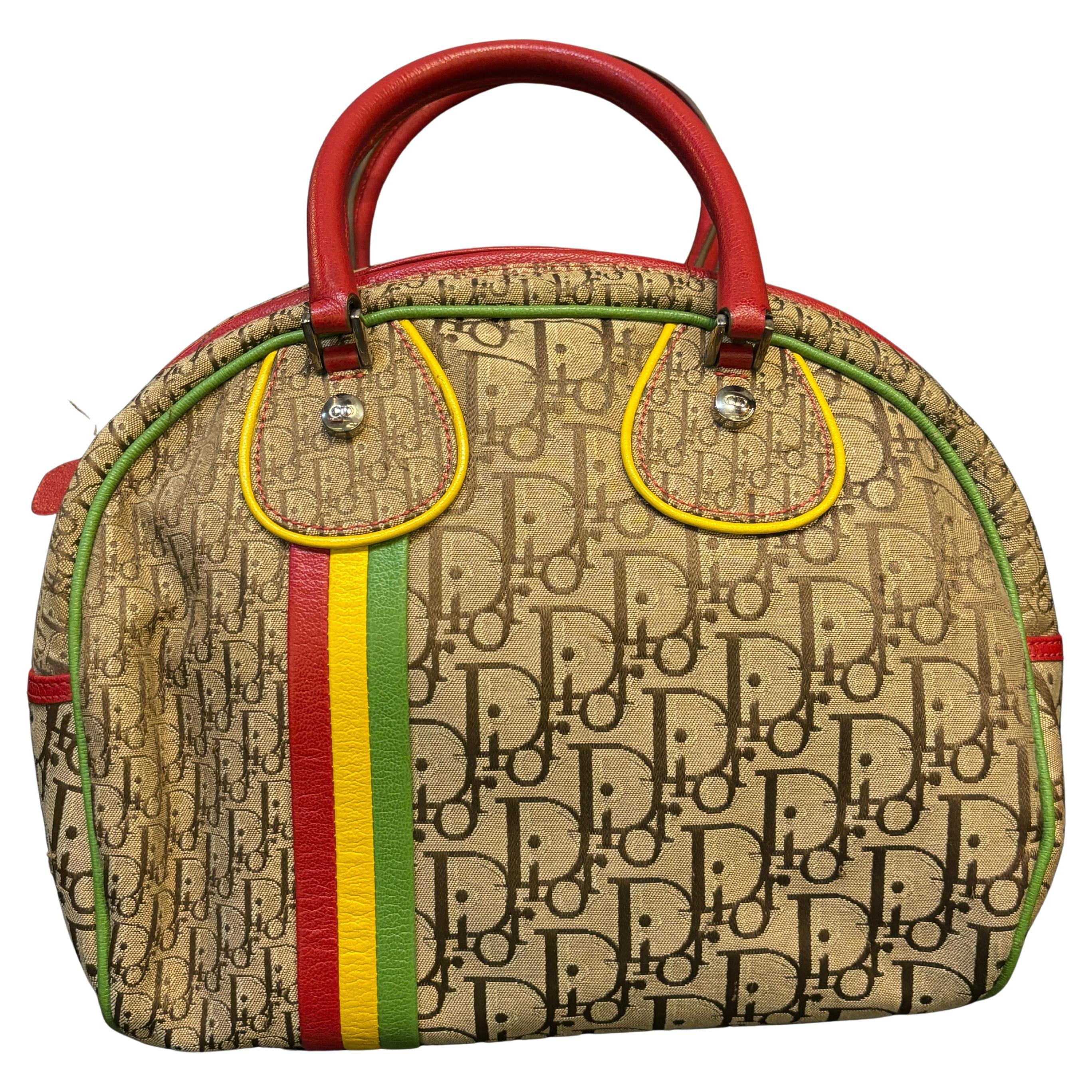 2004 Christian Dior Rasta Bowling Bag For Sale at 1stDibs