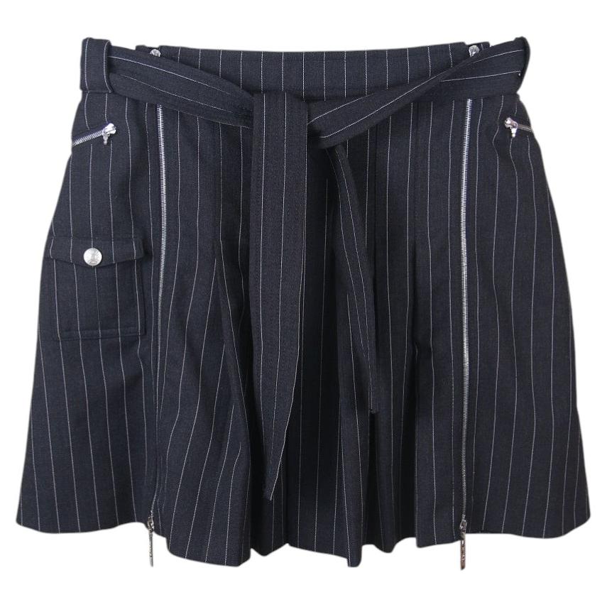 Christian Dior x Galliano AW00 Zip Front Pinstripe Pencil Skirt