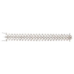 20.04 Cts Fancy Shape Diamond Bracelet in 18K Gold