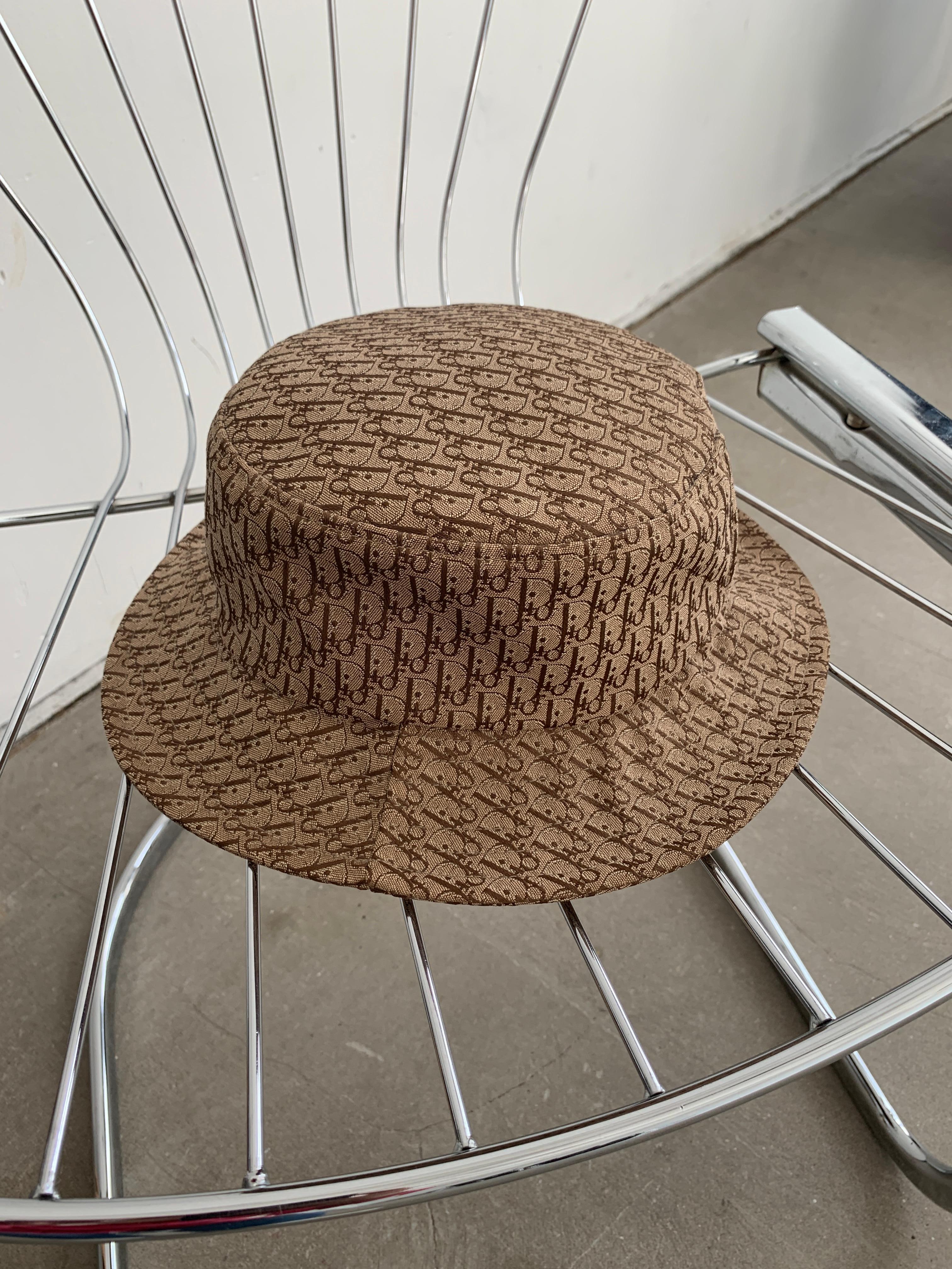 Dior Galliano Oblique Jacquard Bucket Hat Diorissimo Trotter 2004 2