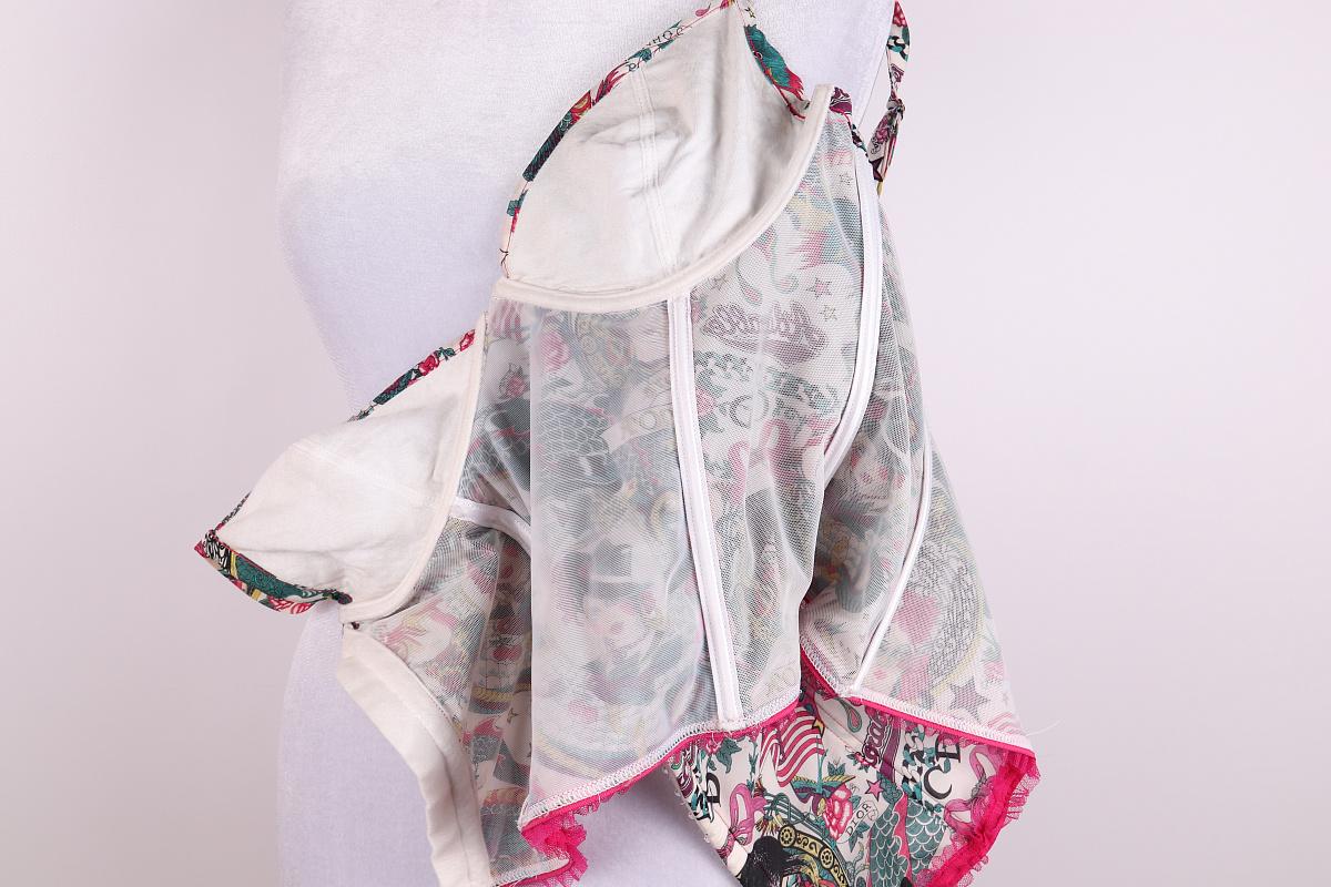 2004 Dior Tattoo Logo Corsetto Corsetto top collezione Gitane in vendita 1