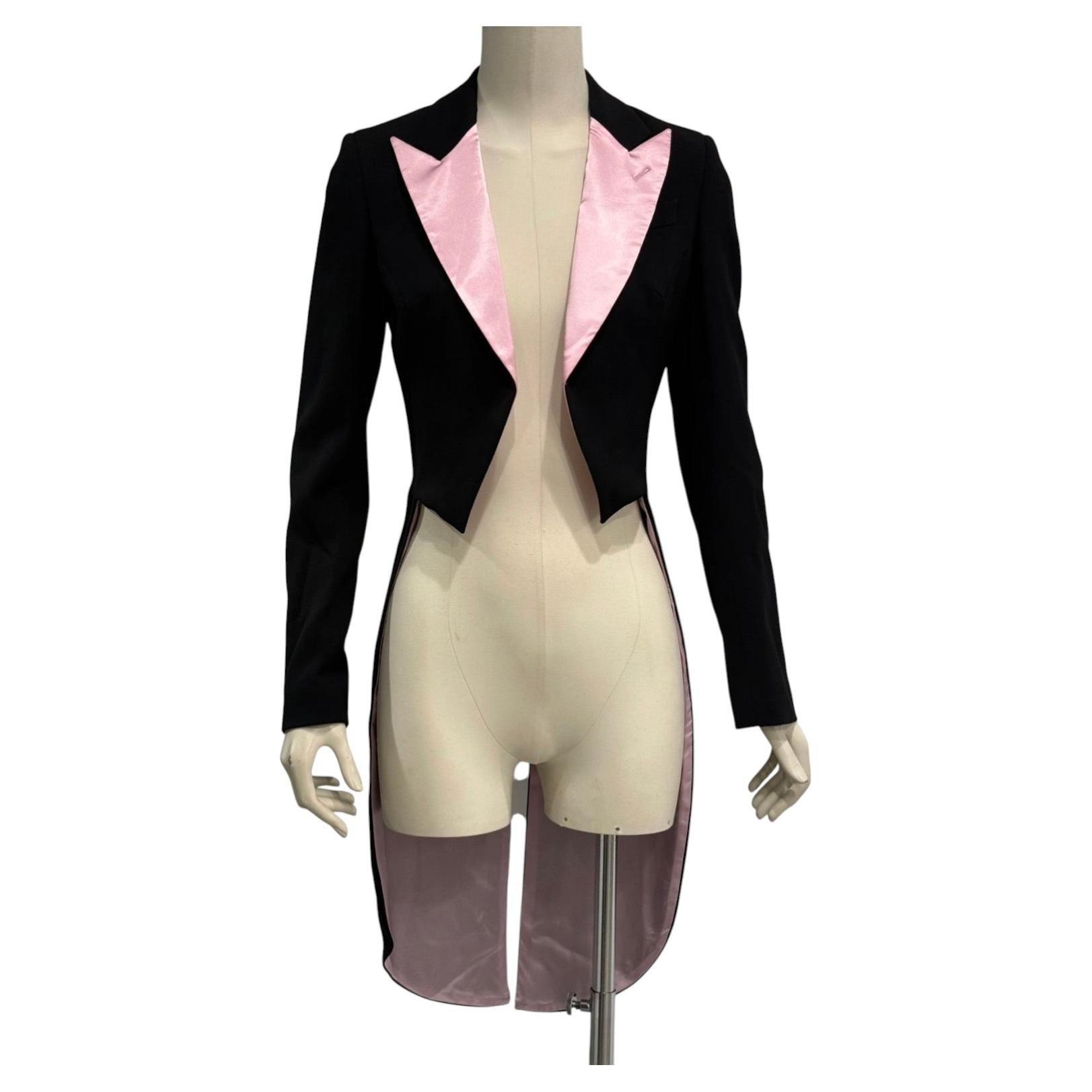 2004 Dolce & Gabbana satin tailcoat blazer