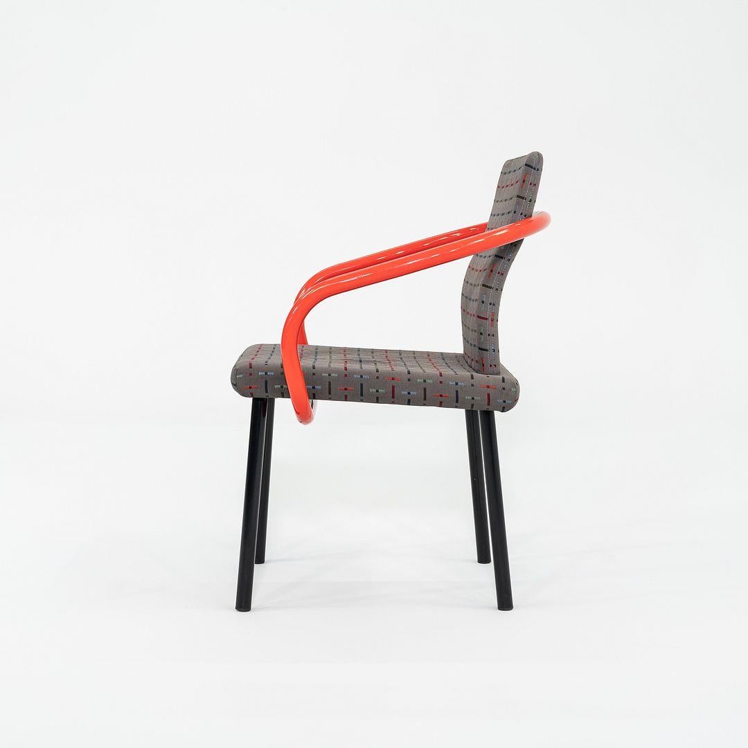 Modern 2004 Ettore Sottsass for Knoll Mandarin Dining Chair in Orange with Upholstery For Sale
