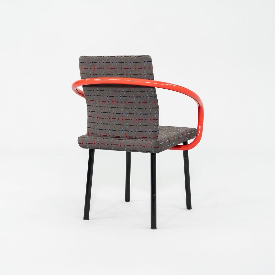 2004 Ettore Sottsass for Knoll Mandarin Dining Chair in Orange with Upholstery In Good Condition For Sale In Philadelphia, PA