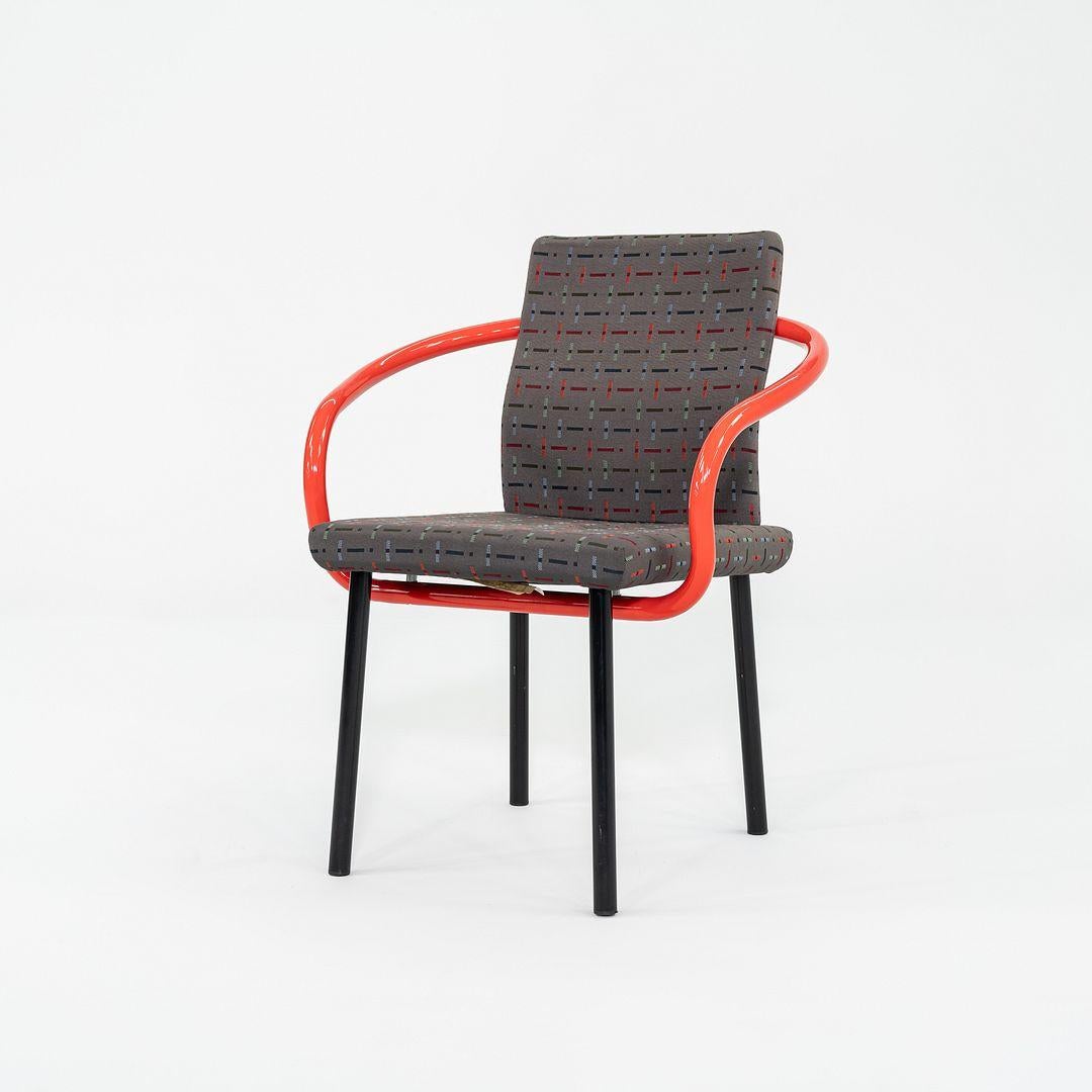 Contemporary 2004 Ettore Sottsass for Knoll Mandarin Dining Chair in Orange with Upholstery For Sale