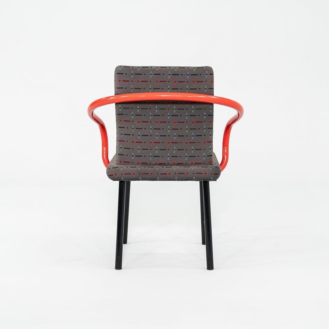 Steel 2004 Ettore Sottsass for Knoll Mandarin Dining Chair in Orange with Upholstery For Sale