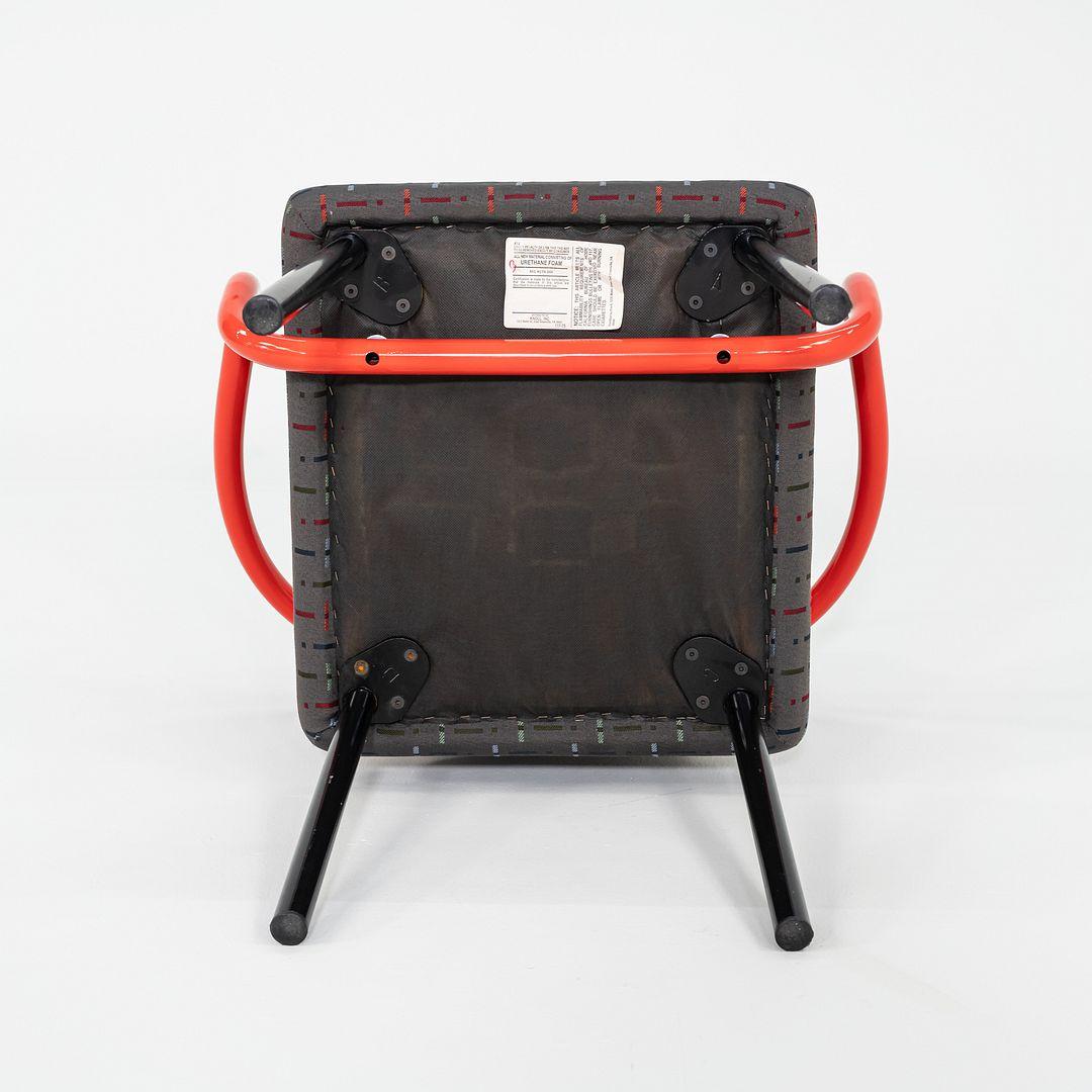 2004 Ettore Sottsass for Knoll Mandarin Dining Chair in Orange with Upholstery For Sale 2