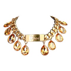 2004 FW Dior by John Galliano Runway Swarovski Crystal ID Choker