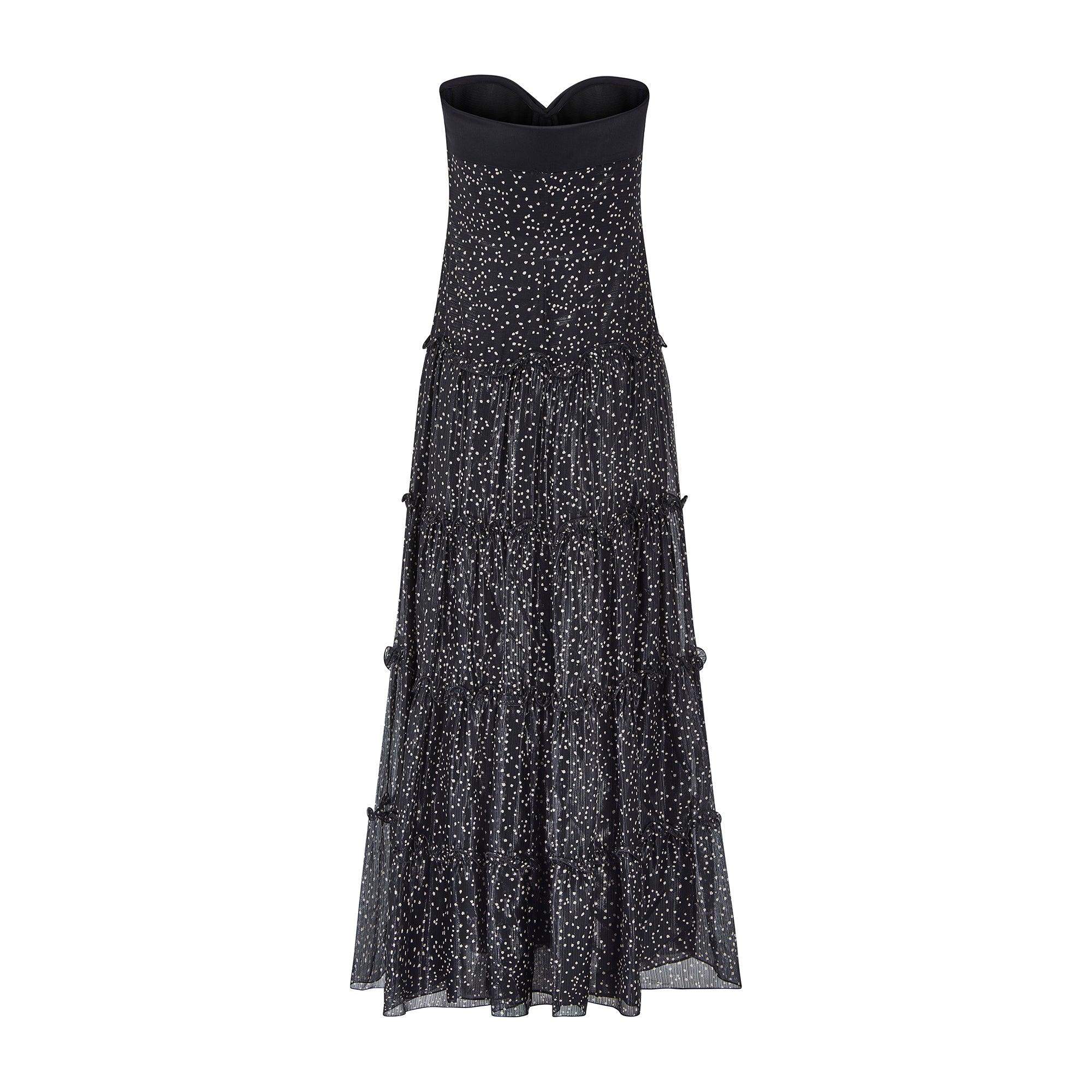 Noir 2004 Giorgio Armani Black Label Robe monochrome sans bretelles en vente
